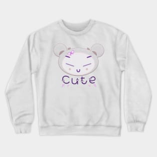 Cute Girl Blushing Crewneck Sweatshirt